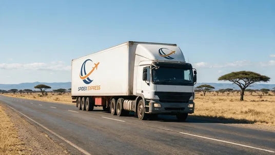 Freight being loaded for linehaul transport